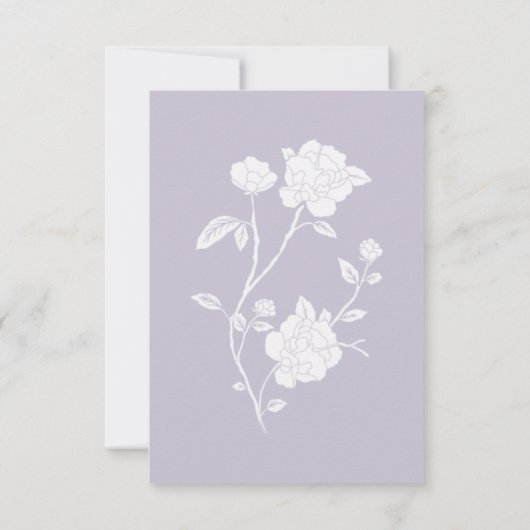 Lavender Rose Bridal Dusche Einladung (Rückseite)