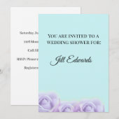 Lavender Rose Bridal Shower Invitation Einladung (Vorne/Hinten)