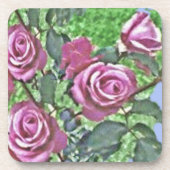 Lavender Rose Bush Getränkeuntersetzer (Vorderseite)