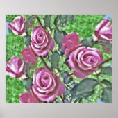 Lavender Rose Bush Poster (Vorne)