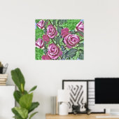 Lavender Rose Bush Poster (Heimbüro)
