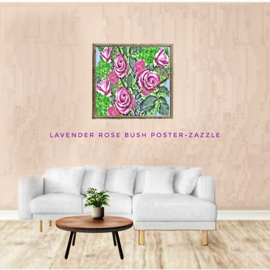 Lavender Rose Bush Poster