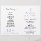 Lavender Rose DIY Fold Katholische Hochzeitskampag (Vorderseite)