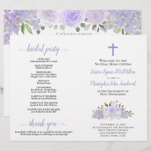 Lavender Rose DIY Fold Katholische Hochzeitskampag