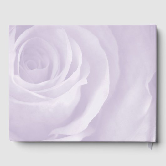 lavender Rose elegante Hochzeitsgäste Erinnerungen Gästebuch (Rückseite)