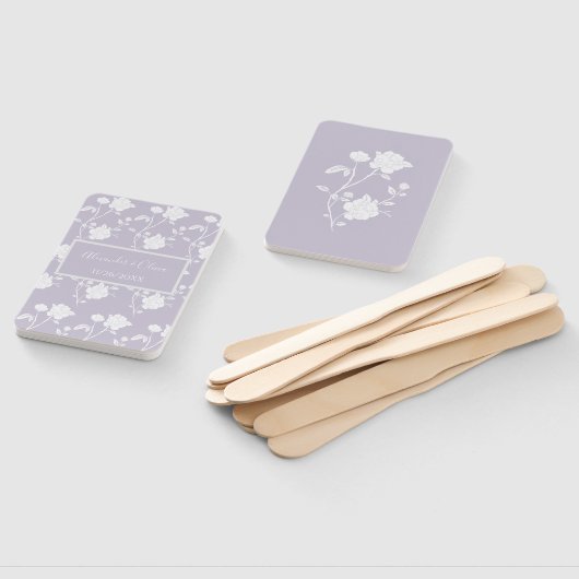 Lavender Rose Gastgeschenk Hochzeit Handfächer (Non-assembled)