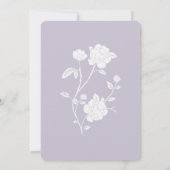 Lavender Rose Hochzeit Einladung (Rückseite)