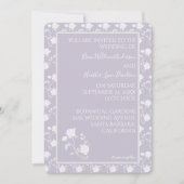 Lavender Rose Hochzeit Einladung (Vorderseite)