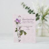 Lavender Rose Hochzeitssuite Einladung (Stehend Vorderseite)