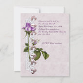 Lavender Rose Hochzeitssuite Einladung (Rückseite)