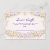 Lavender Rose Ornate Diapper Raffle Begleitkarte (Vorderseite)
