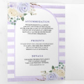 Lavender Rose Pumpkin QR Code Hochzeit Dreifach Gefaltete Einladung (Innen Erste Seite)
