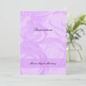 Lavender Rose Quinceanera Einladung (Stehend Vorderseite)