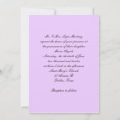 Lavender Rose Quinceanera Einladung (Rückseite)