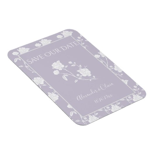 Lavender-Rose Speichern des Datumsfensters Magnet (Rechte Seite)