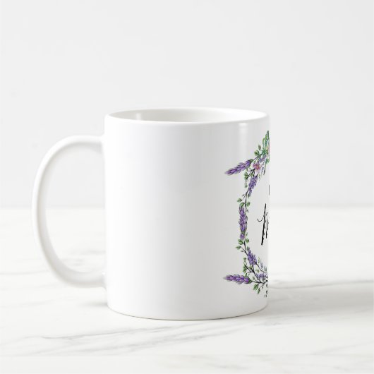 Lavender Rose und Eucalyptus Future Frau. Kaffeetasse (Links)