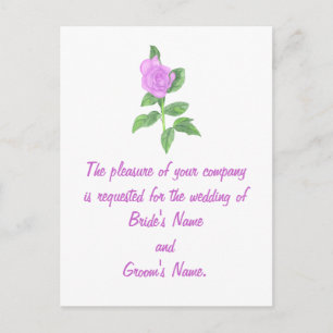 Lavender Rose Wedding Einladung Postkarten