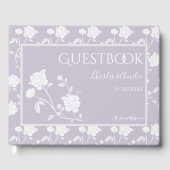 Lavender Rose Wedding Guest Book Gästebuch (Vorderseite)