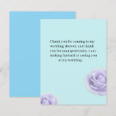 Lavender Rose Wedding Shower Thank You Note Dankeskarte (Vorne/Hinten)