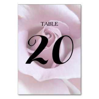 Lavender Rose Wedding Tischnummer Card