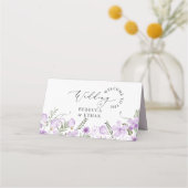 Lavender Rustic Floral Wedding Platzkarte (Rückseite)