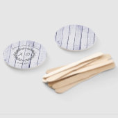 Lavender Rustic Monogram Gastgeschenk Hochzeit Han Fächer (Non-assembled)