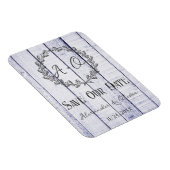 Lavender Rustic Monogram Speichern Sie das Datumsm Magnet (Rechte Seite)