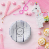 Lavender Rustic Monogram Wedding Paper Bowls Pappteller (Party)