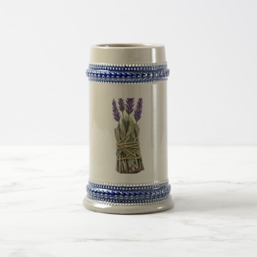 Lavender Sage Bundle Ceramic Beer Stein Bierglas (Mittel)
