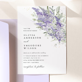Lavender & Sage Green Floral Watercolor Wedding In Einladung