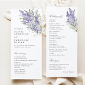 Lavender & Sage Green Floral Wedding Ceremony Programm