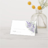 Lavender & Sage Green Floral Wedding Place Cards Platzkarte (Vorderseite)