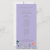 Lavender Sage Green Garden Hochzeitsprogramm (Rückseite)