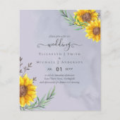 Lavender Sage Sonnenblumen Rustic Boho Hochzeit (Vorderseite)