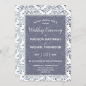 Lavender Sage Virtual Wedding Livestream Wedding Einladung (Vorne/Hinten)