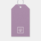 Lavender Sand Dollar Beach Wedding Guest Gefallen Geschenkanhänger (Rückseite)