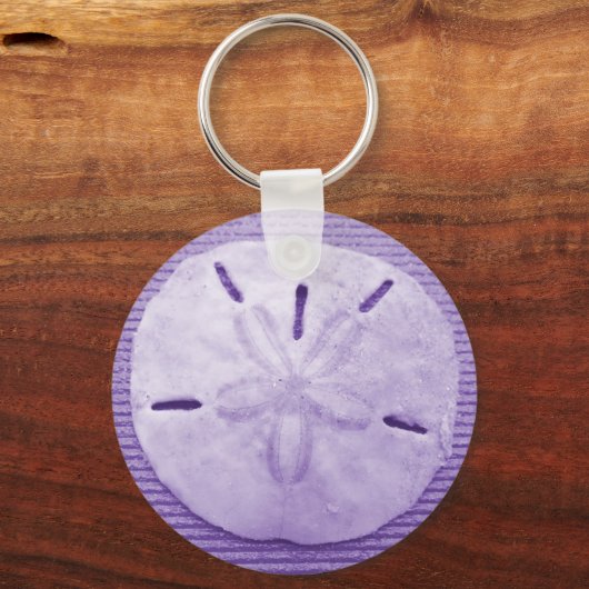 Lavender Sand Dollar Schlüsselanhänger (Vorderseite)