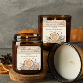 Lavender Sandalwood Quote Candle Label Quadratischer Aufkleber