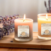 Lavender Sandalwood Quote Candle Label Quadratischer Aufkleber