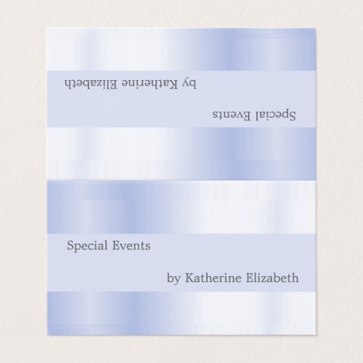 Lavender Satin Look Minimal Elegant Beruflich Visitenkarten (Außenseite Aufgefaltet)