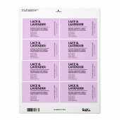 Lavender Scent Lila Candle Labels (Vorne)