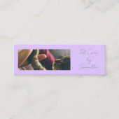 Lavender Script Business Card QR Code Service Menu Mini Visitenkarte (Vorderseite)