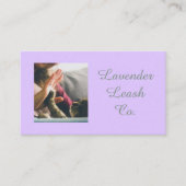 Lavender Script Business Card QR Code Service Menu Visitenkarte (Vorderseite)