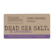 Lavender Sea Salt with Logo Trendy Rustic Vintage (Vorne)