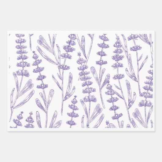 Lavender Seamless Geschenkpapier Set (Vorderseite)