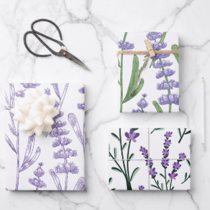 Lavender Seamless Geschenkpapier Set