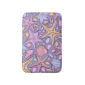 Lavender Seashell Fantasy Small Bath Mat Badematte (Vorderseite Vertikal)