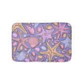 Lavender Seashell Fantasy Small Bath Mat Badematte (Vorderseite)