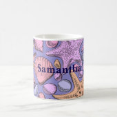 Lavender Seashell Personalized Coffee Mug Kaffeetasse (Mittel)