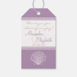 Lavender Seashell Wedding Guest Gefallen Vielen Da Geschenkanhänger